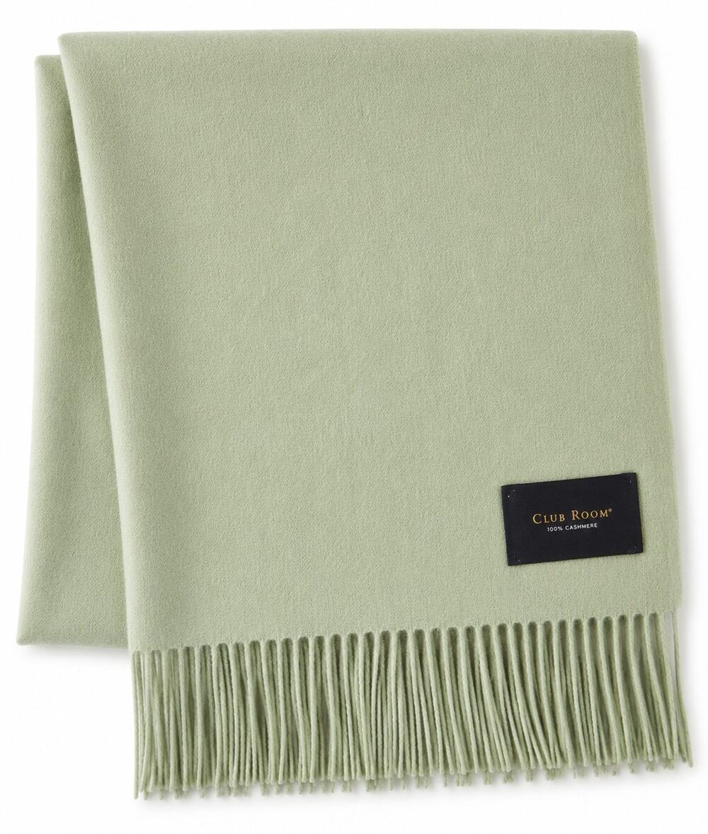 Club Room 100% Cashmere Scarf Soft Fringe Luxury Winter Wrap Choose Color NWT
